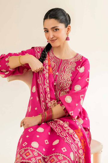 Nishat Linen 3 Piece - Printed Embroidered Suit - 42501243 Online Shopping